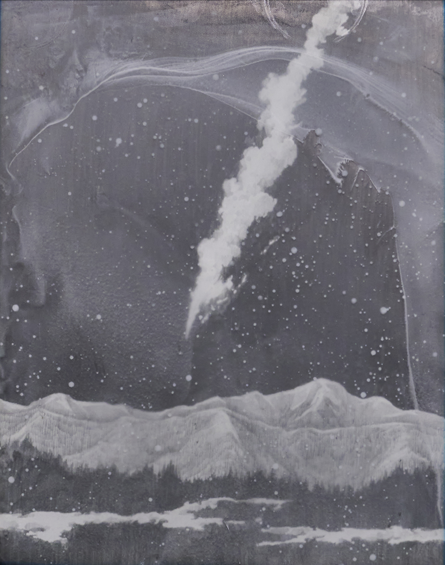 2. 박시월, 물이 담은 것, 2025, 종이에 연필, 유리, 42×29cm